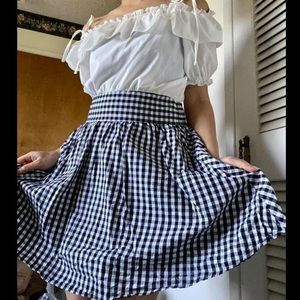 Cottagecore off shoulder gingham dress